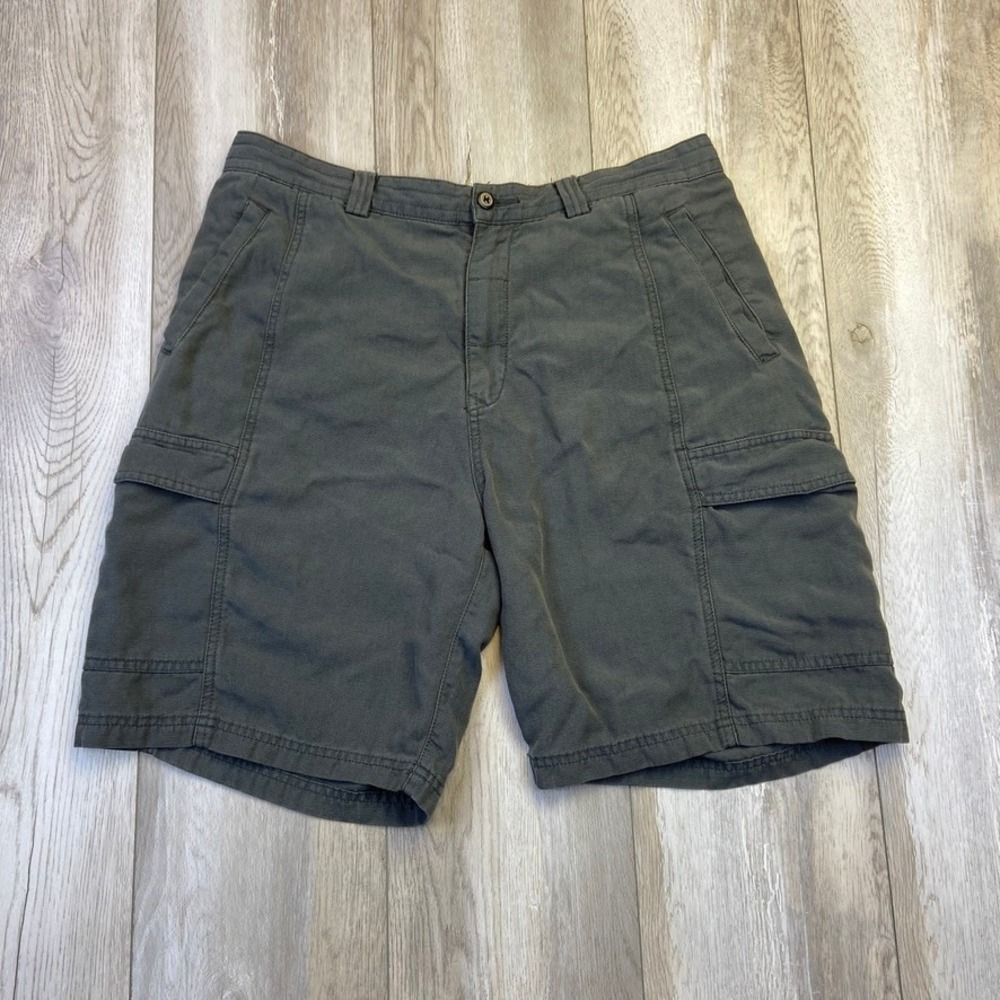 Tommy Bahama Cargo Shorts Mens 35 Gray Relax Casual Stretch Beach Outdoors Men